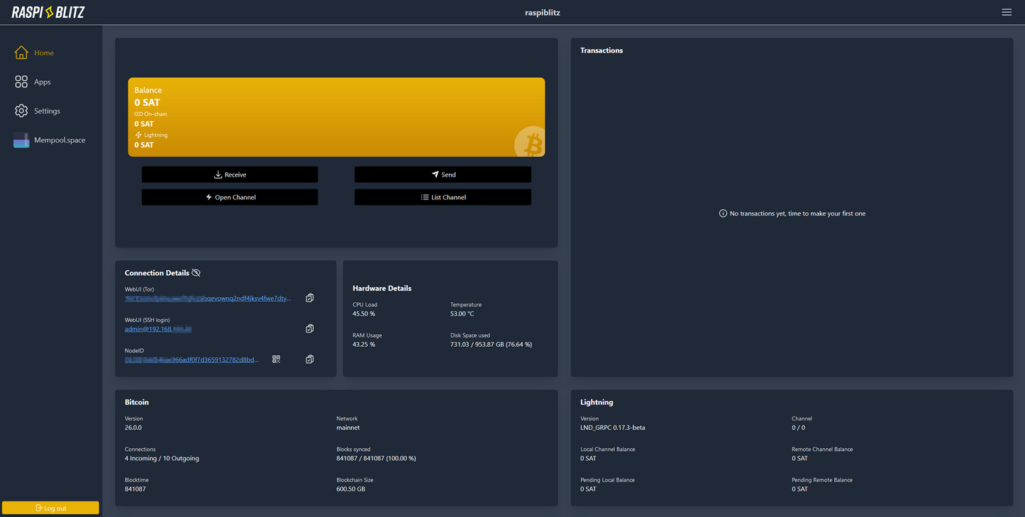 RaspiBlitz - Bitcoin Full Node mit Raspberry Pi 5