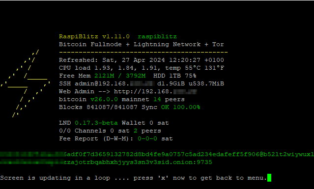 RaspiBlitz - Bitcoin Full Node mit Raspberry Pi 4B