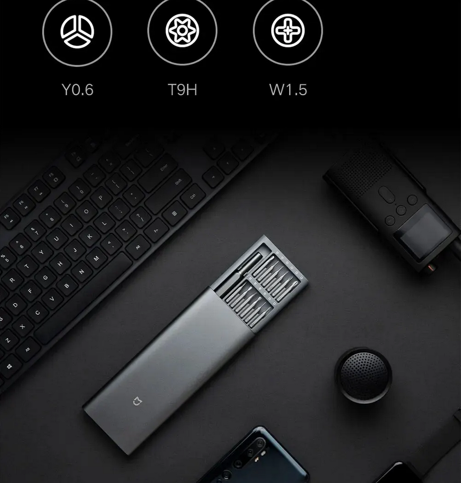 Xiaomi Präzisions-Schraubendreher Set für z.B. Smartphones, Tablets, Konsolen, Kameras, Uhren, Brillen etc.